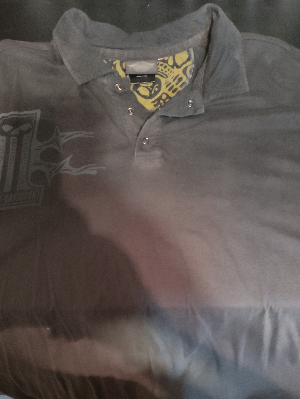 Harley-Davidson Black Polo Gradient Black to Grey 2XL